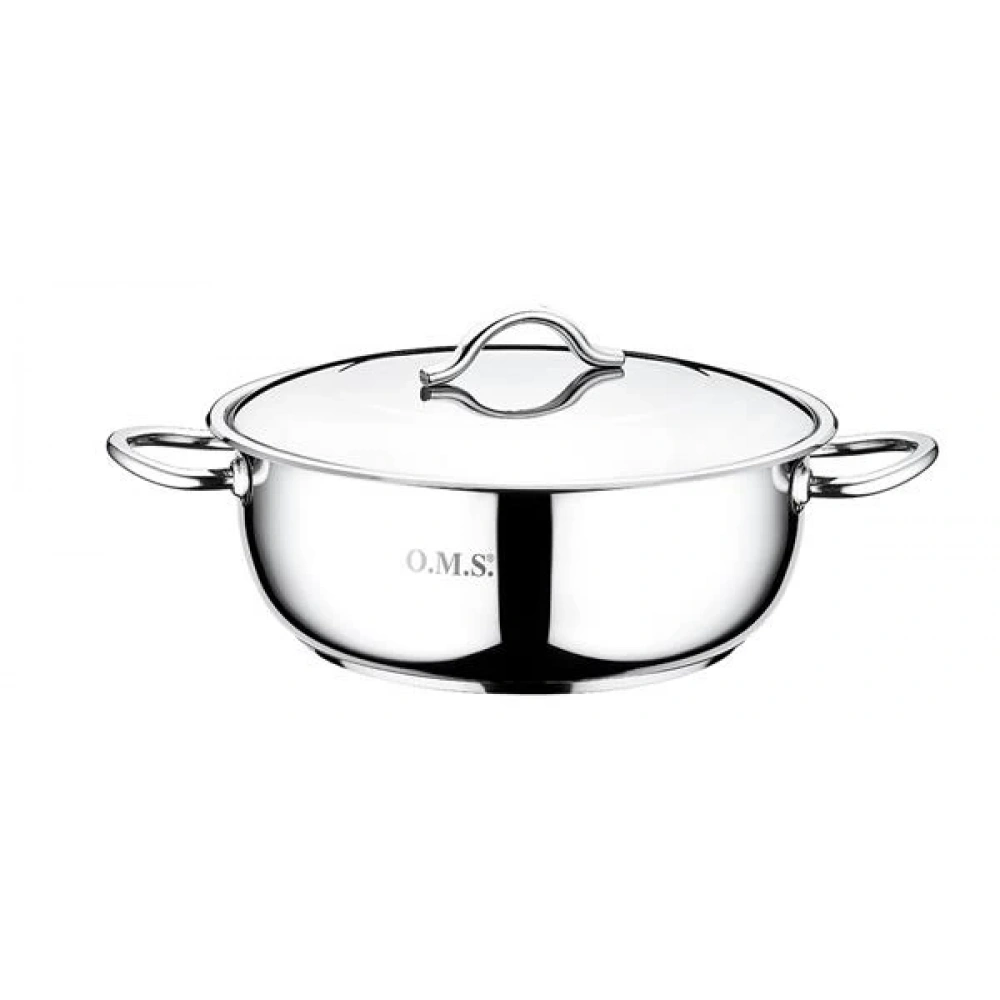 Oms 30x10cm Kısa Çelik Tencere