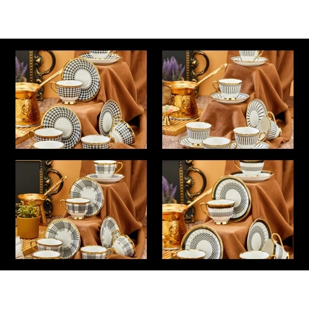 Cok Porselen 6lı Kahve Seti