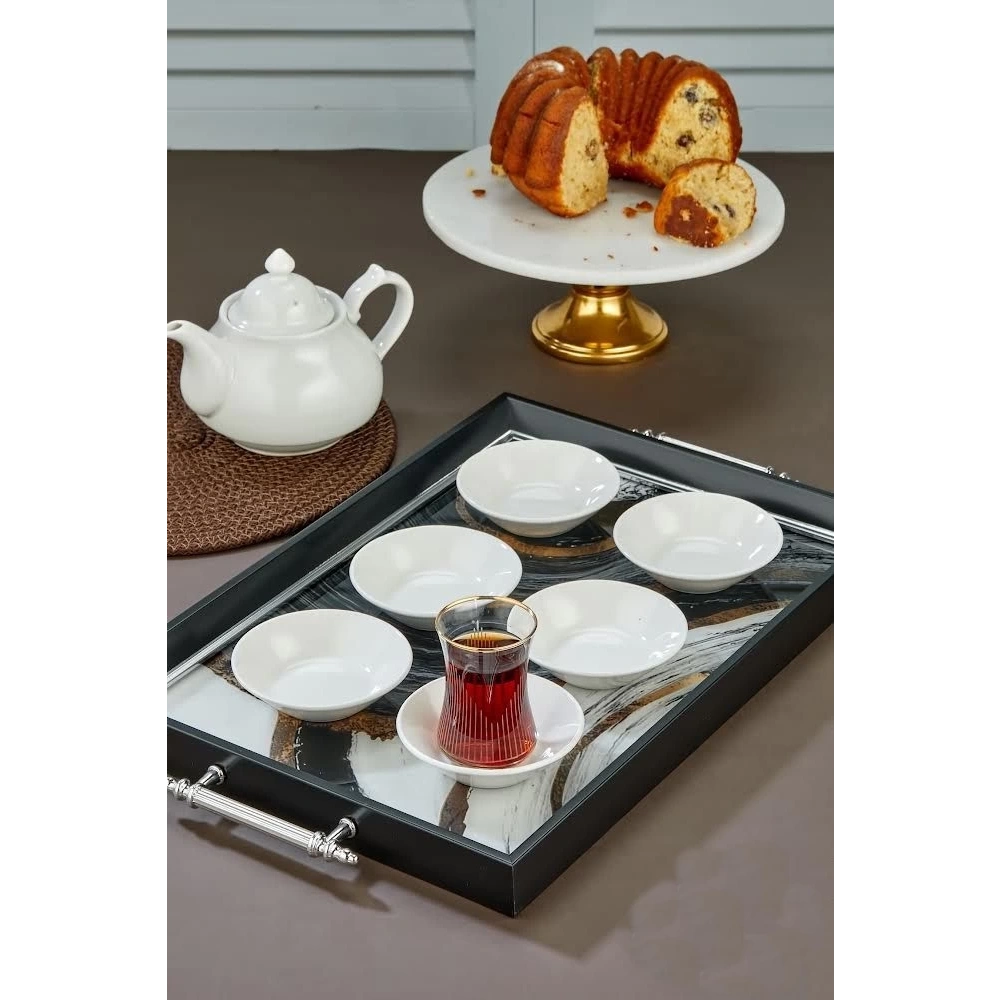 Cok Porselen Beyaz Çay Tabağı