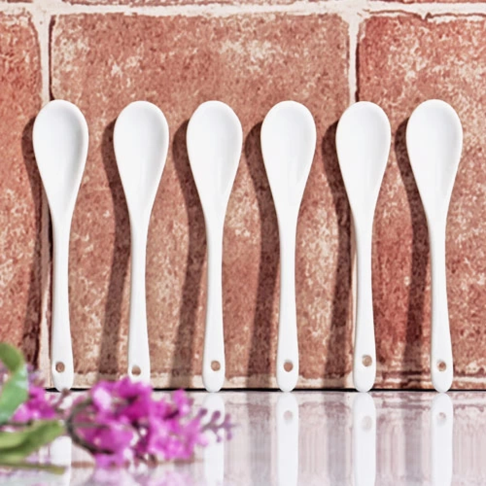 Ksv Porselen 6lı Büyük Sade Kaşık 13cm