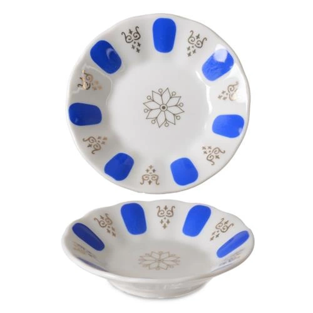 Ipk Porselen Acem Sade Mavi Çay Tabak