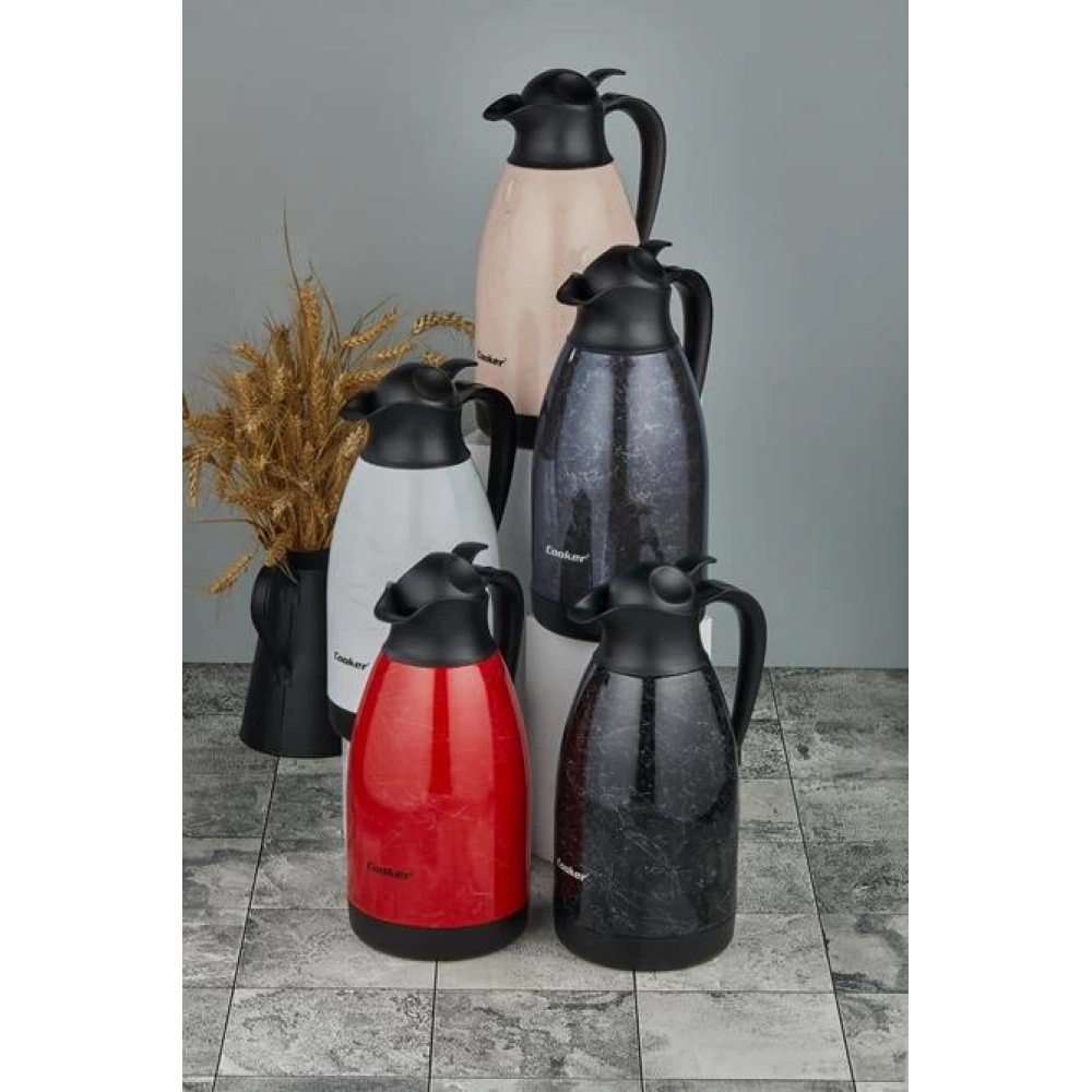 Cok Mermer Desen 2lt Çelik Termos