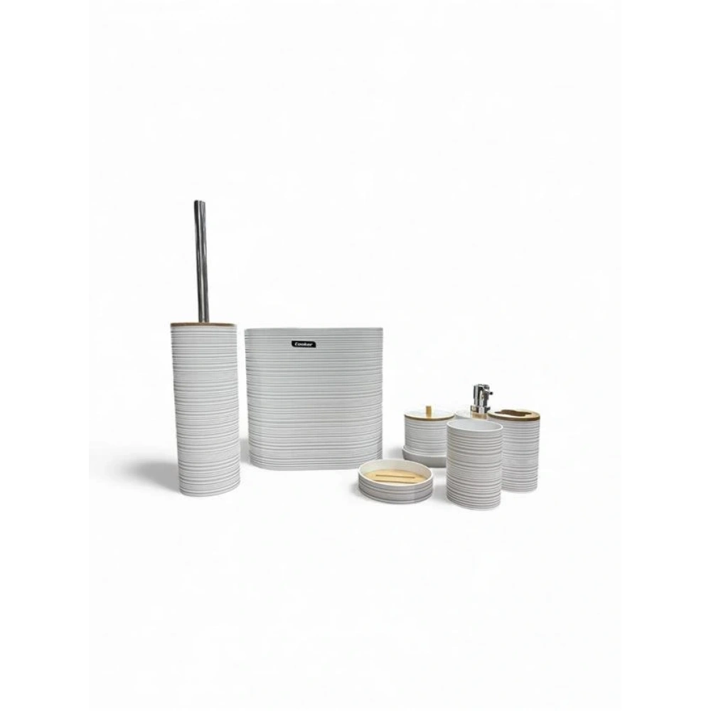 Cok Beyaz 8 Parça Banyo Seti