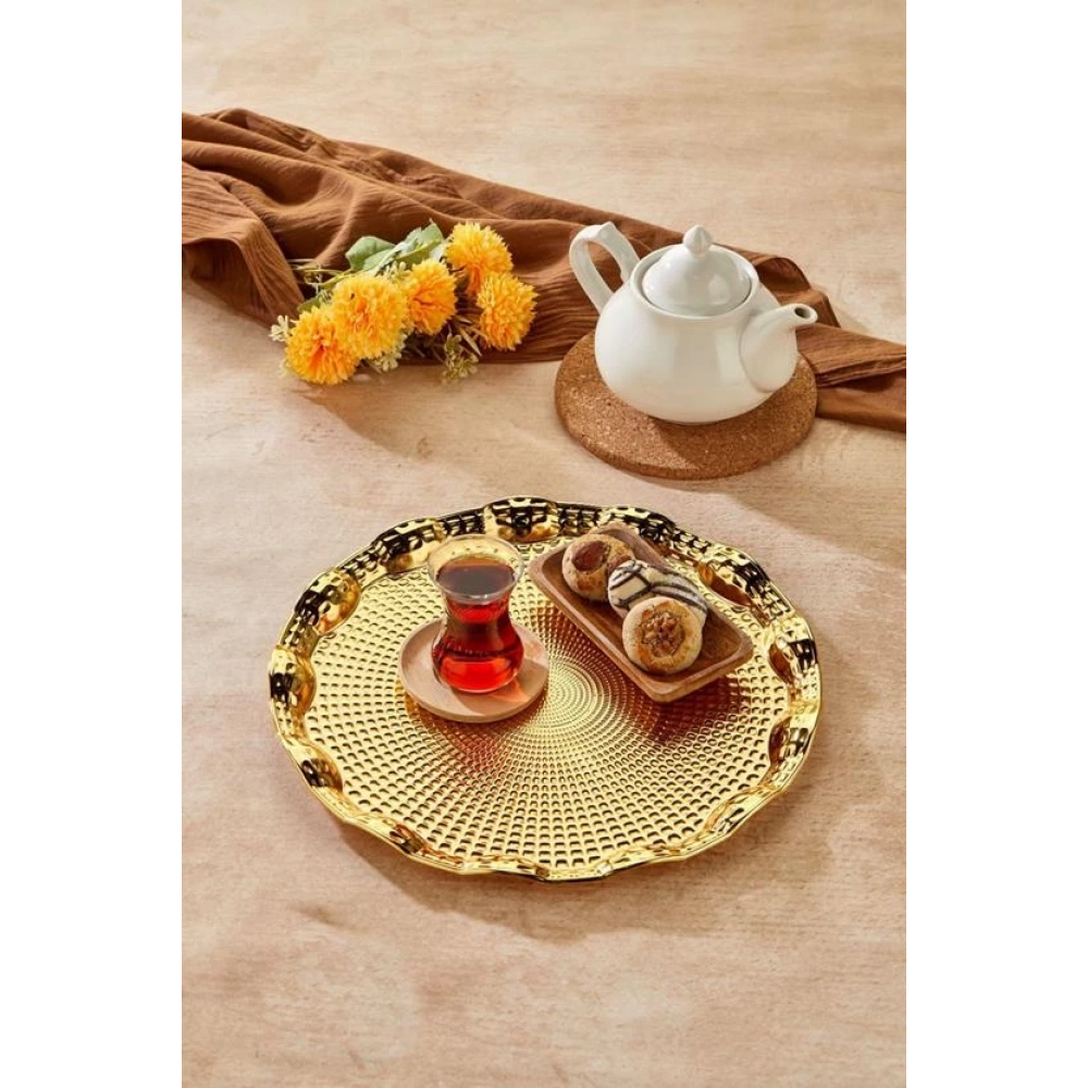 Cok Gold 35cm Metal Tepsi