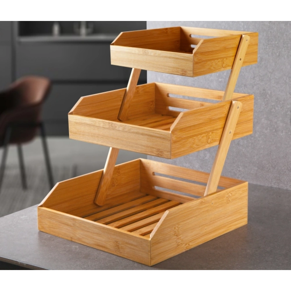Gnl Bambu 3 Katlı Stand 18x33cm