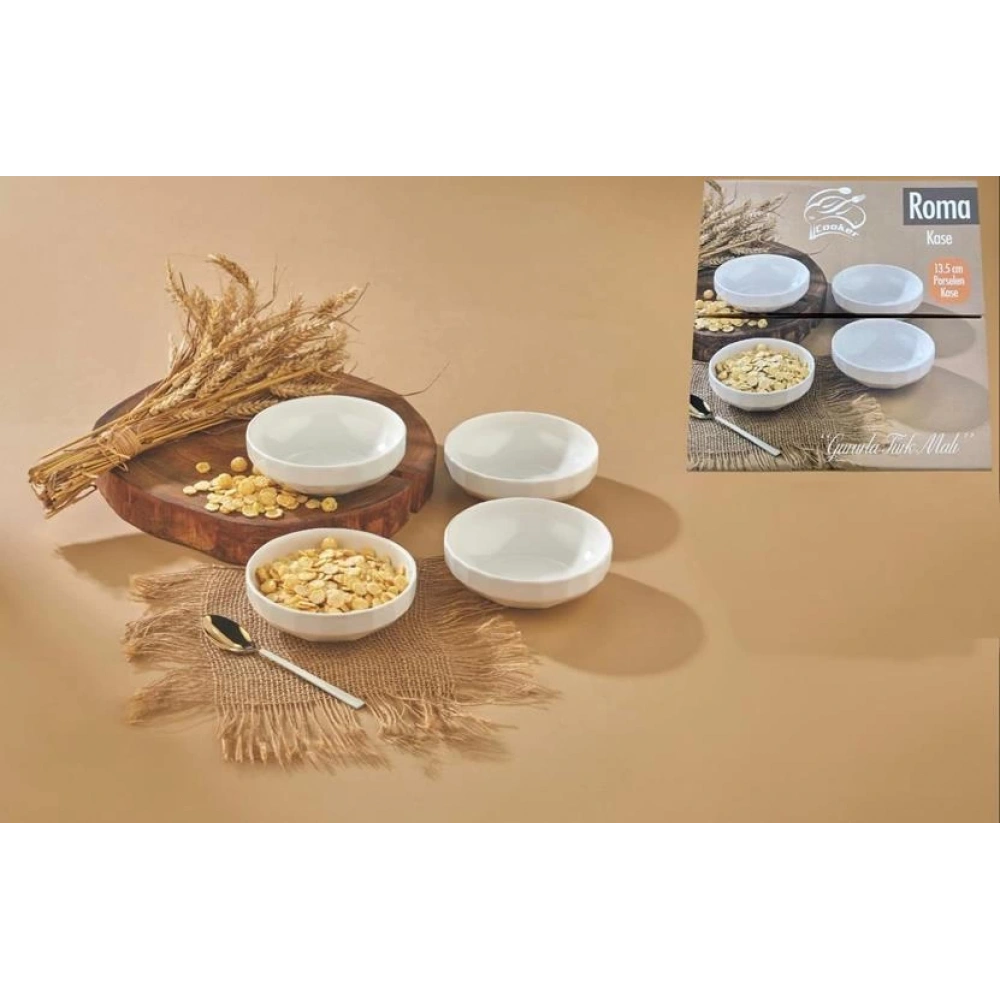 Cok Porselen 14cm 4lü Kase Seti