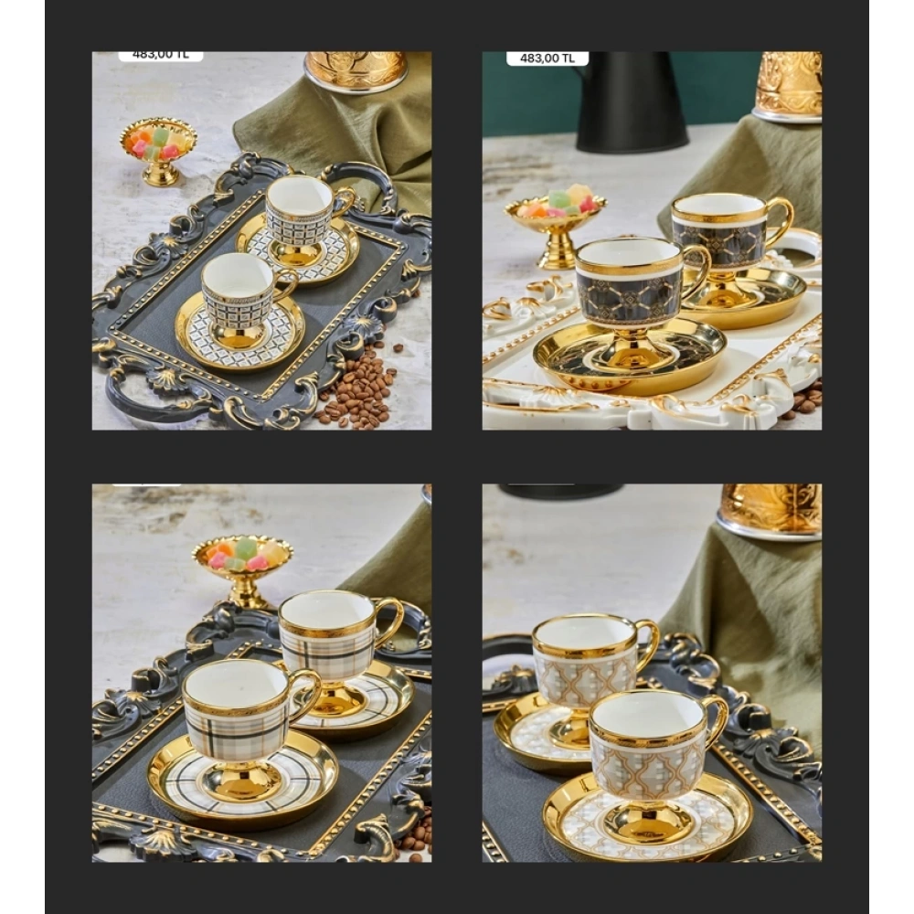 Cok Porselen 2li Kahve Seti