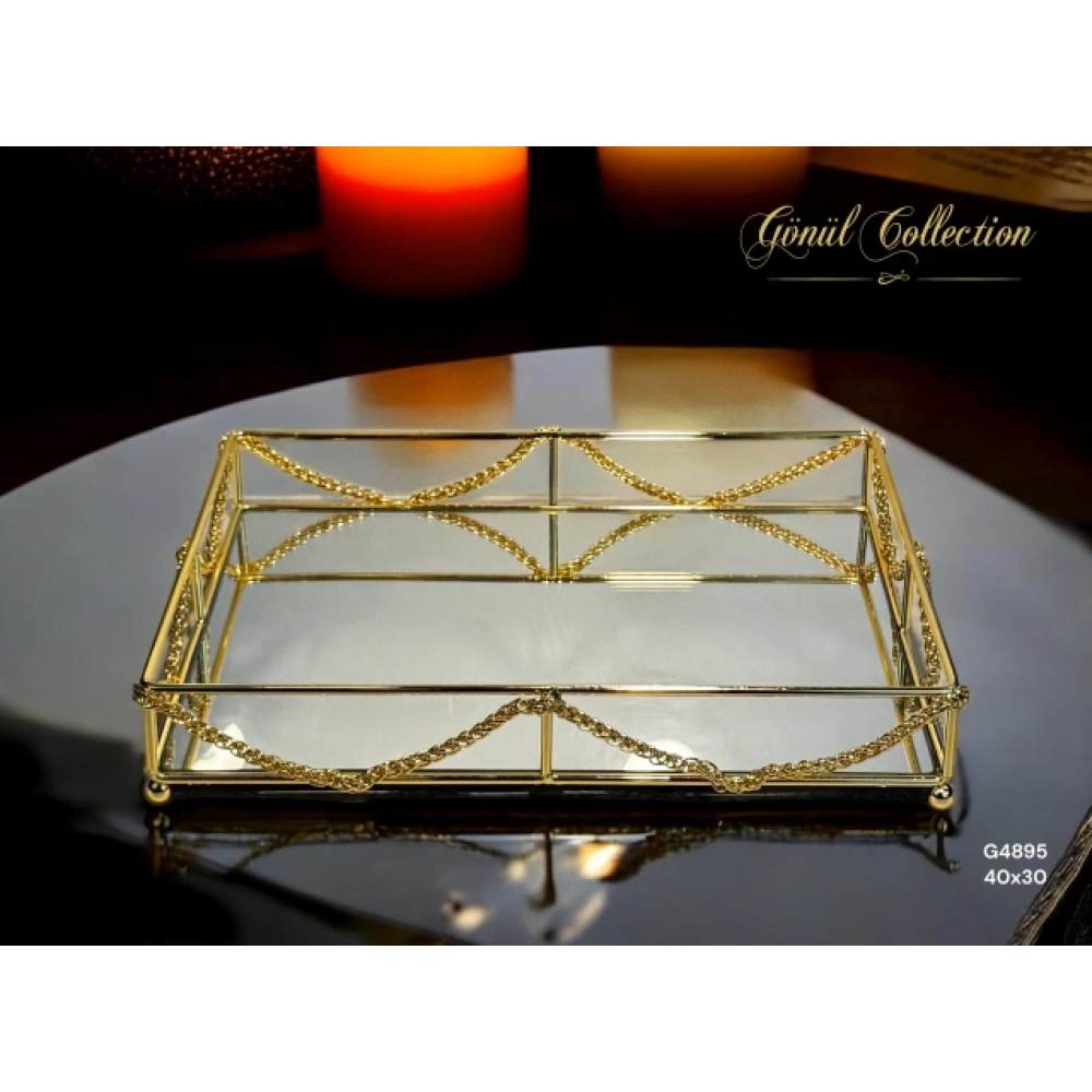 Gnl Aynalı Tepsi 40x3x6cm