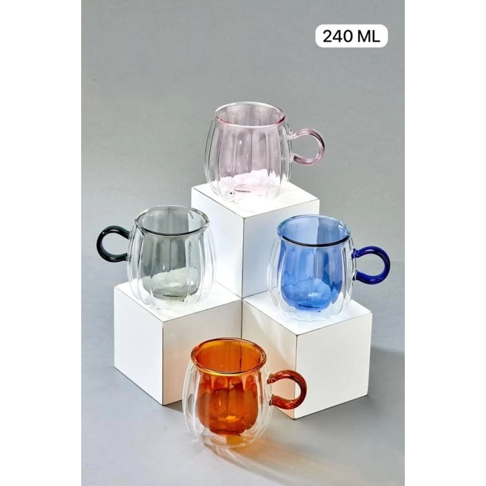 Cok Çift Cidarlı 240cc Cam Bardak