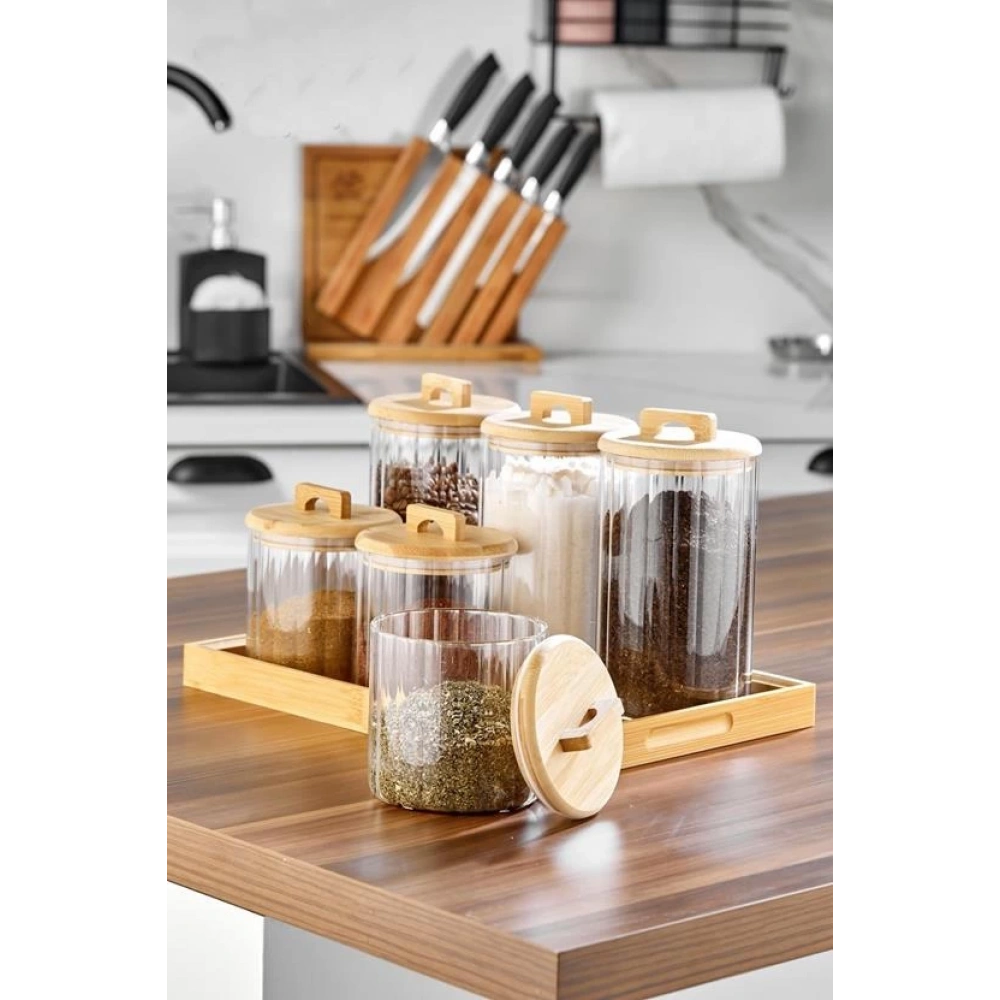 Cok 6lı Cam Baharat Seti