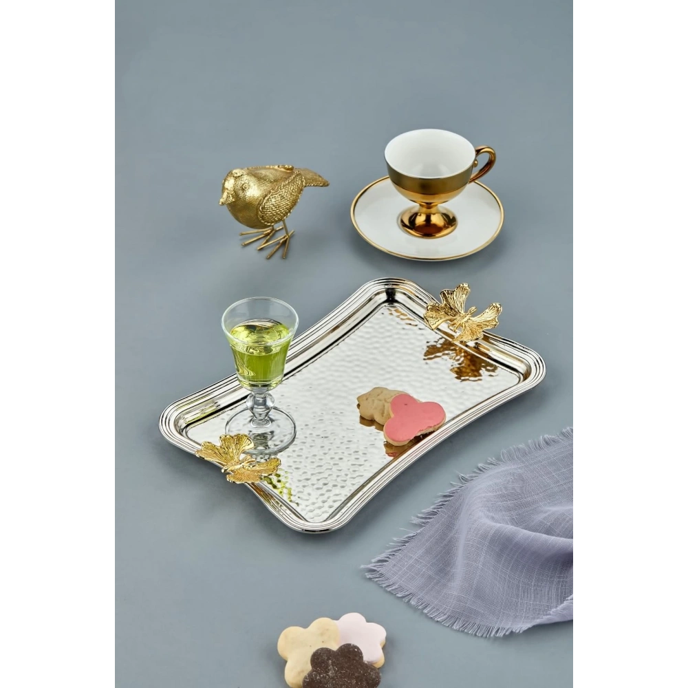 Cok Dikdörtgen Metal Sunum Tepsisi