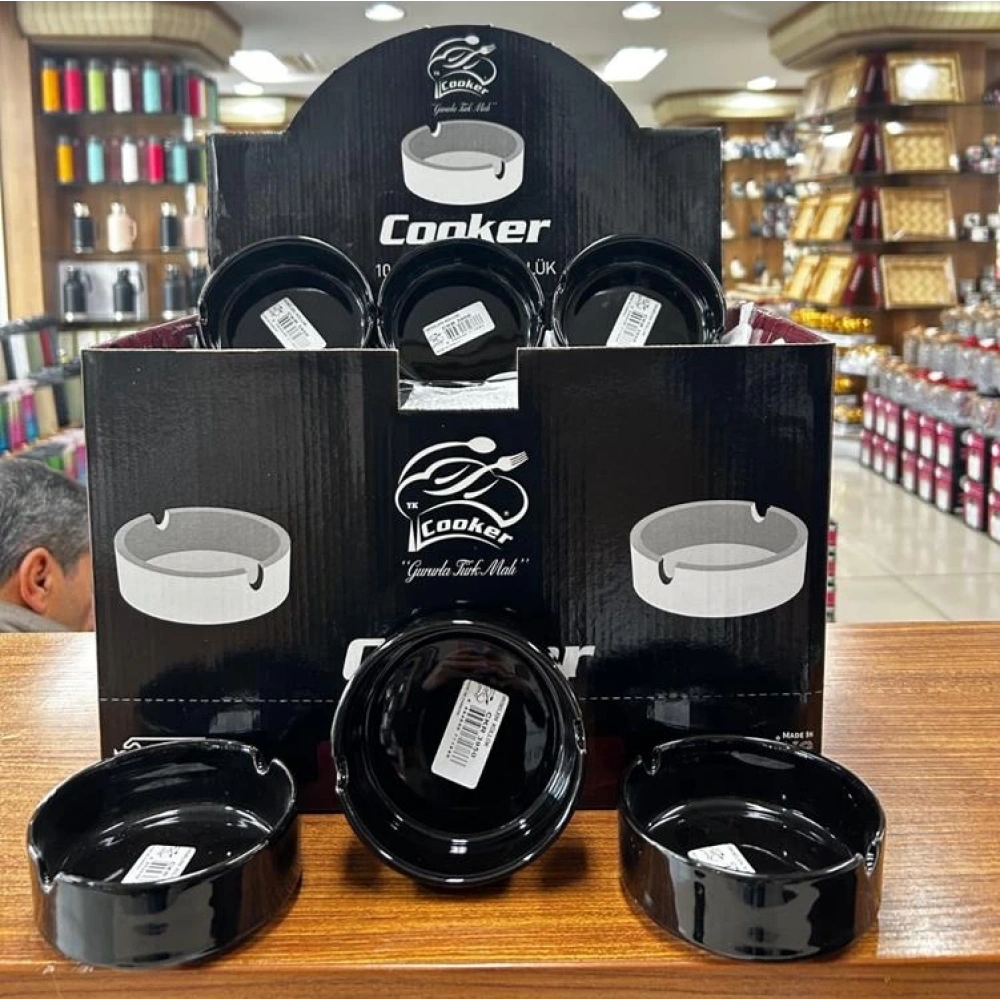 Cok 10cm Porselen Siyah Küllük