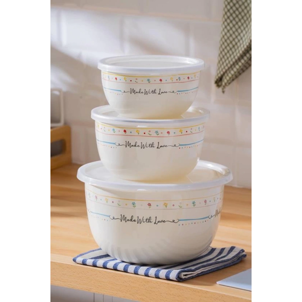 Acar 3lü Emaye Karıştırma Kabı Seti