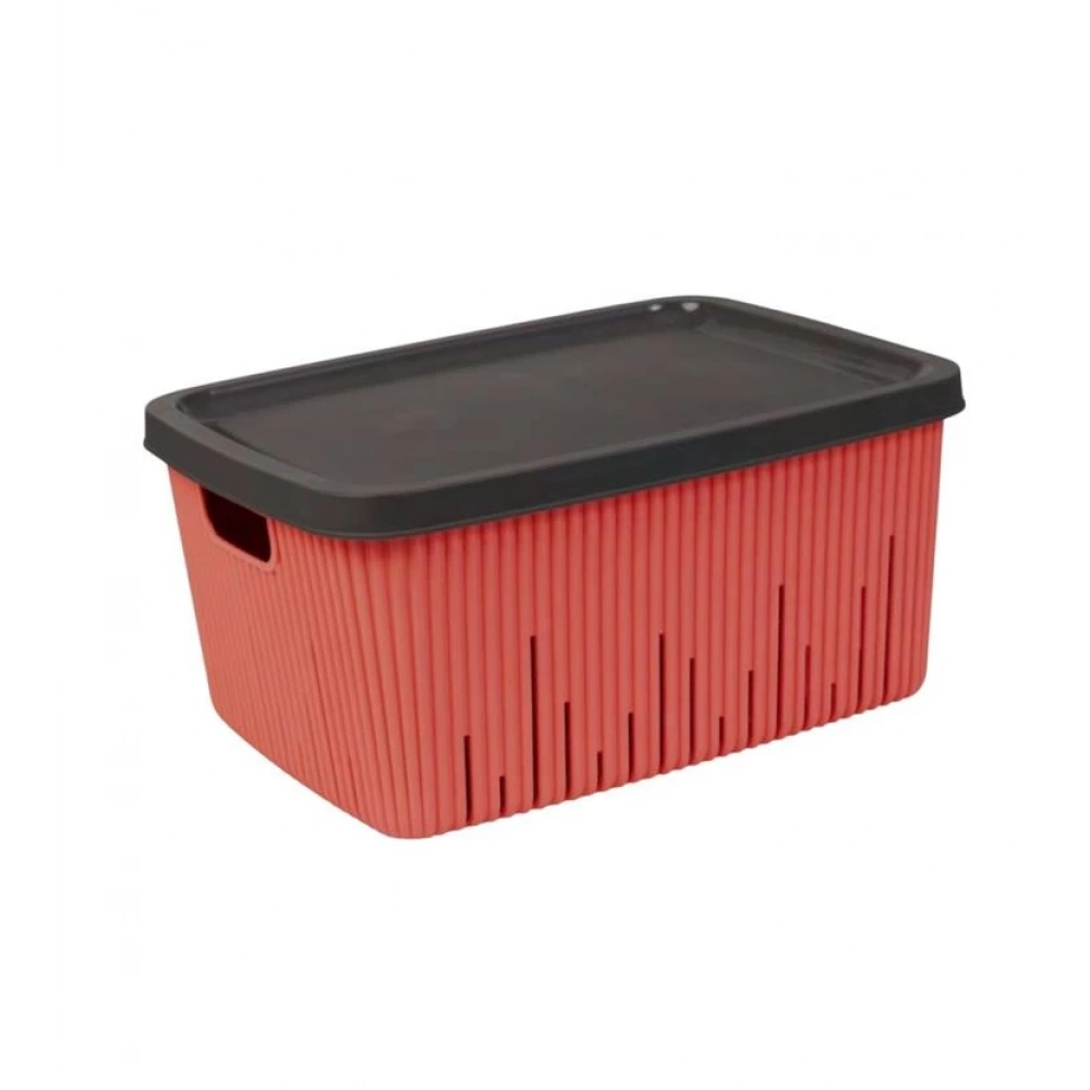 Her Kapaklı Çok Amaçlı 13llt Sepet Pembe