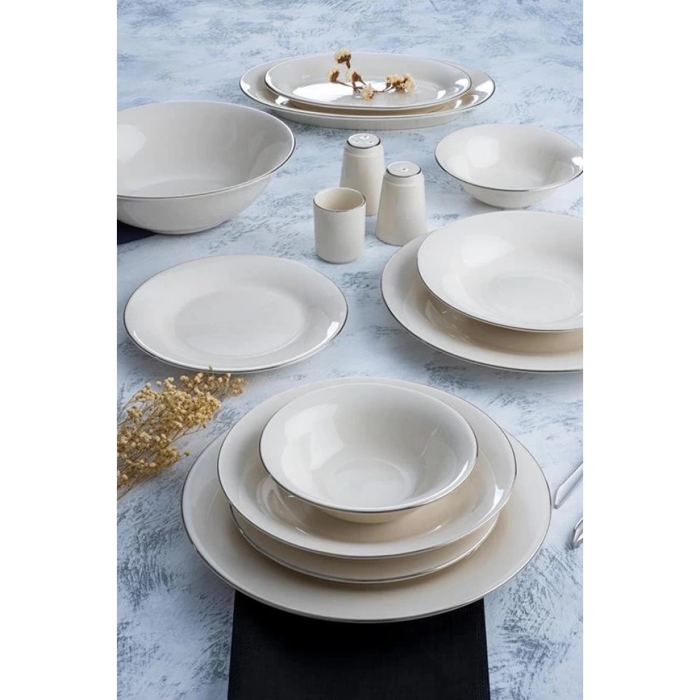 Acar İstanbul Platin 60 Prç Yemek Seti