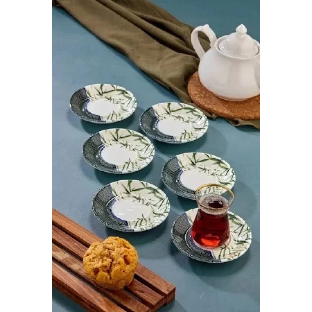 Cok Porselen 6lı Alaçatı Çay Tabağı