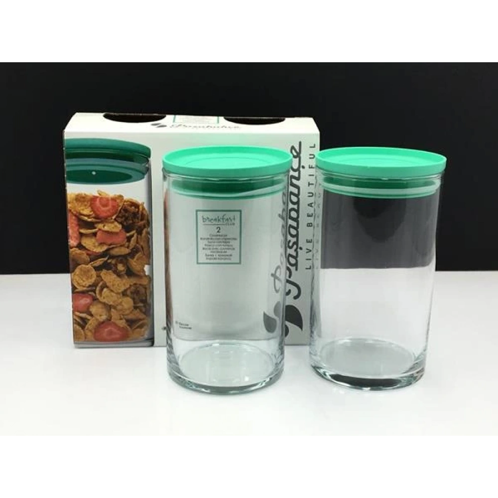 43736-2X4-Breakfast Yeşil Kavanoz 730cc