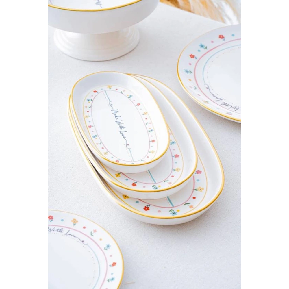 Acar Livaldi 3lü Kayık Tabak