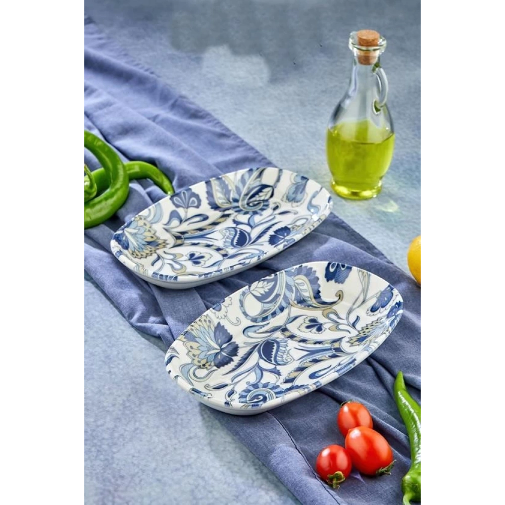 Cok Porselen 2li Kayık Tabak