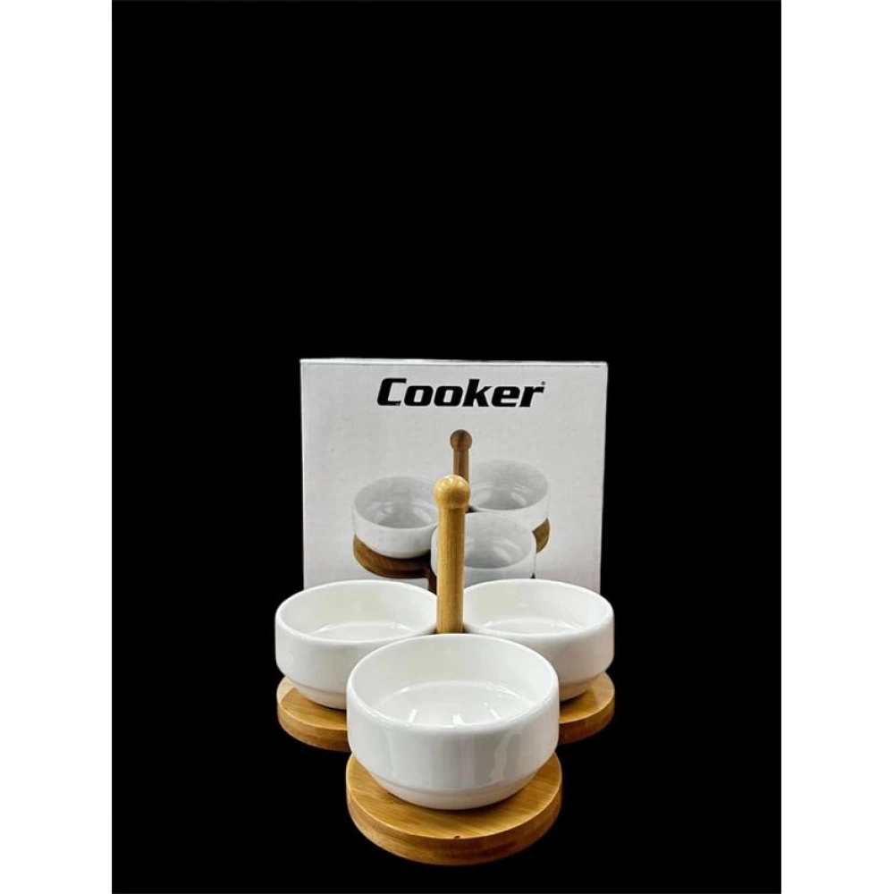 Cok Porselen 3lü Sunumluk