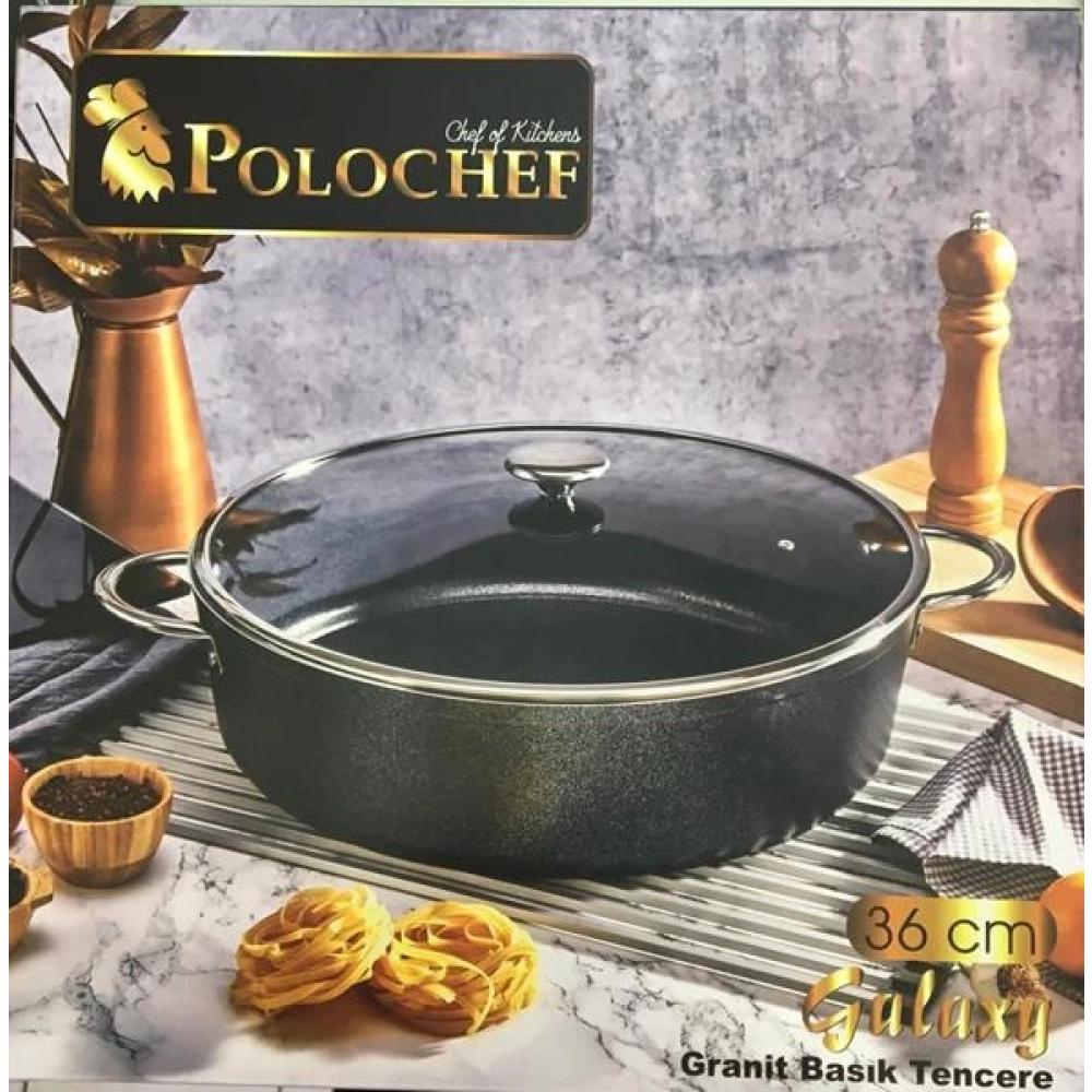 Pol Galaxy 36cm Kısa Teflon Tencere