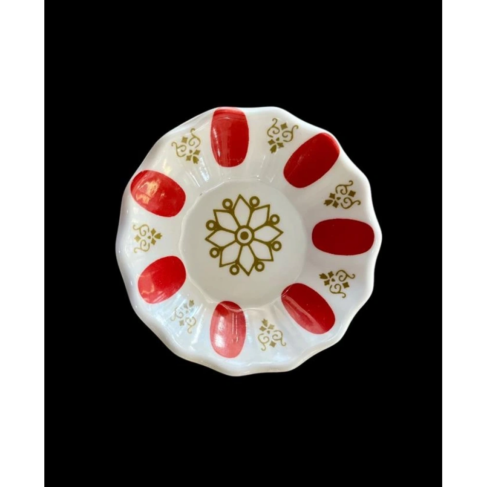 Tria Melamin Kırmızı Kahveci Çay Tabak