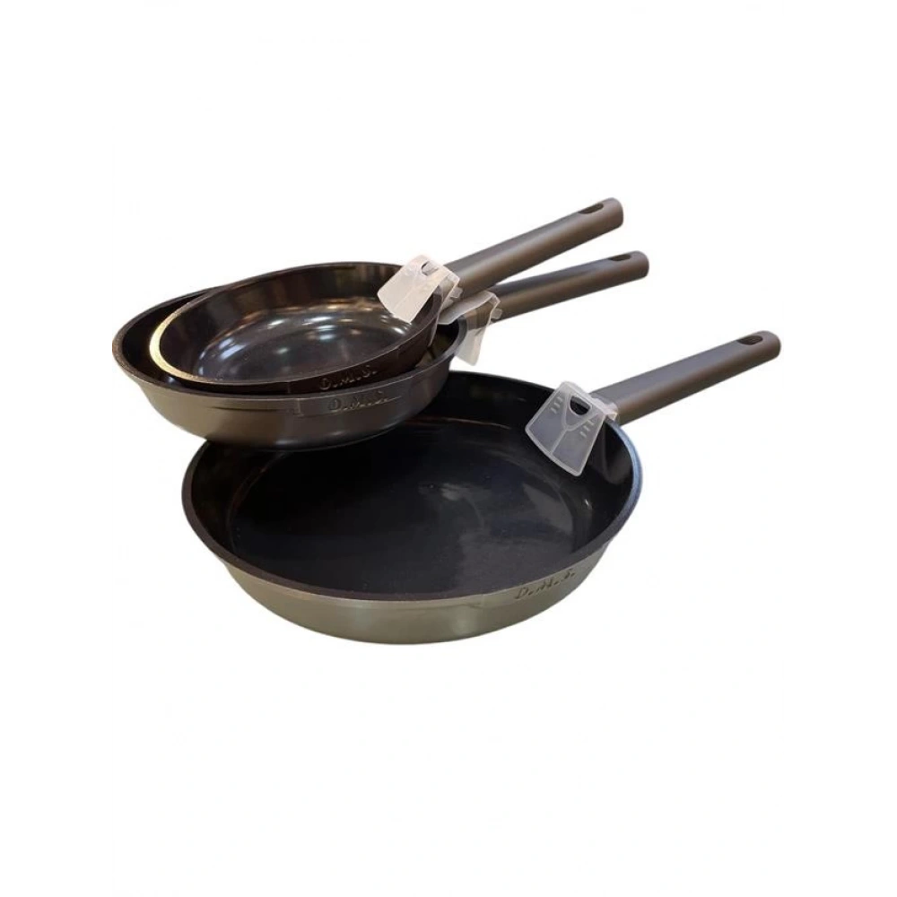 Oms 3 Parça Siyah Seramik Tava Seti