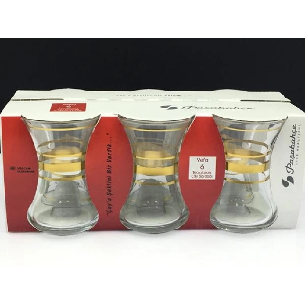 42771-6X12-Mat Altın Çay Bardağı 130cc