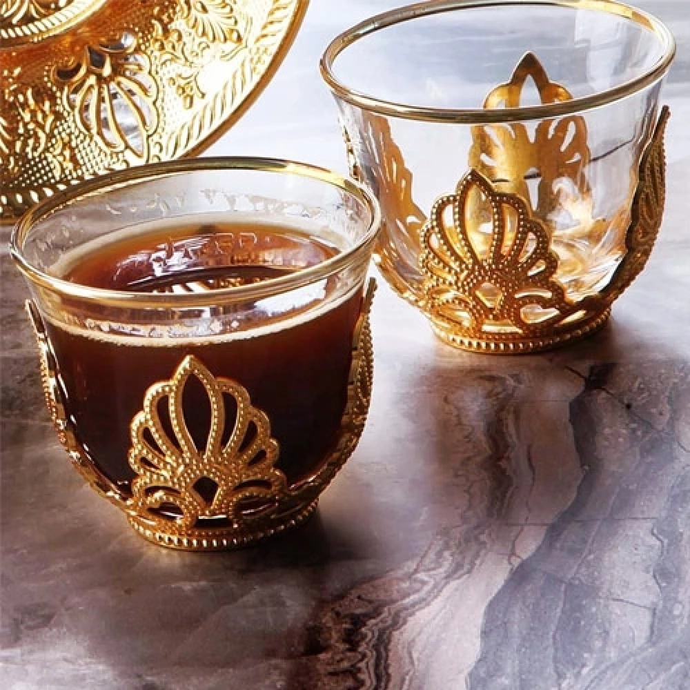 Ksv Cam Mııra Fincanı 6lı Gold Set