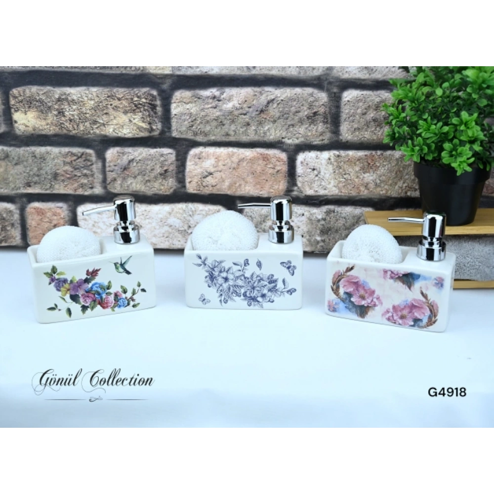 Gnl Porselen Süngerli Sıvı Sabunluk