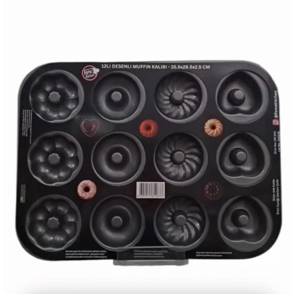 Unr Desenli Mufin Kalıbı 36cm