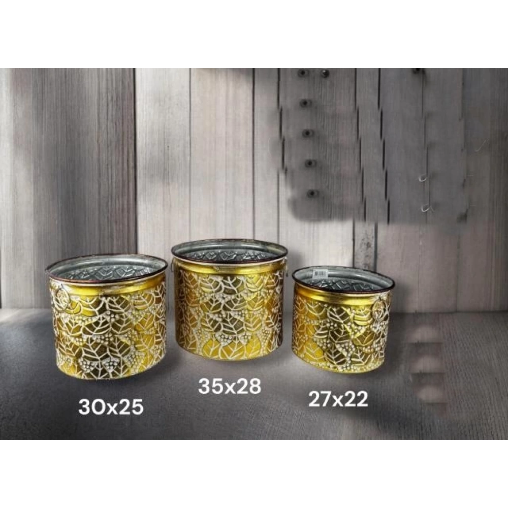 Gnl Metal Büyük Vazo 35x28cm