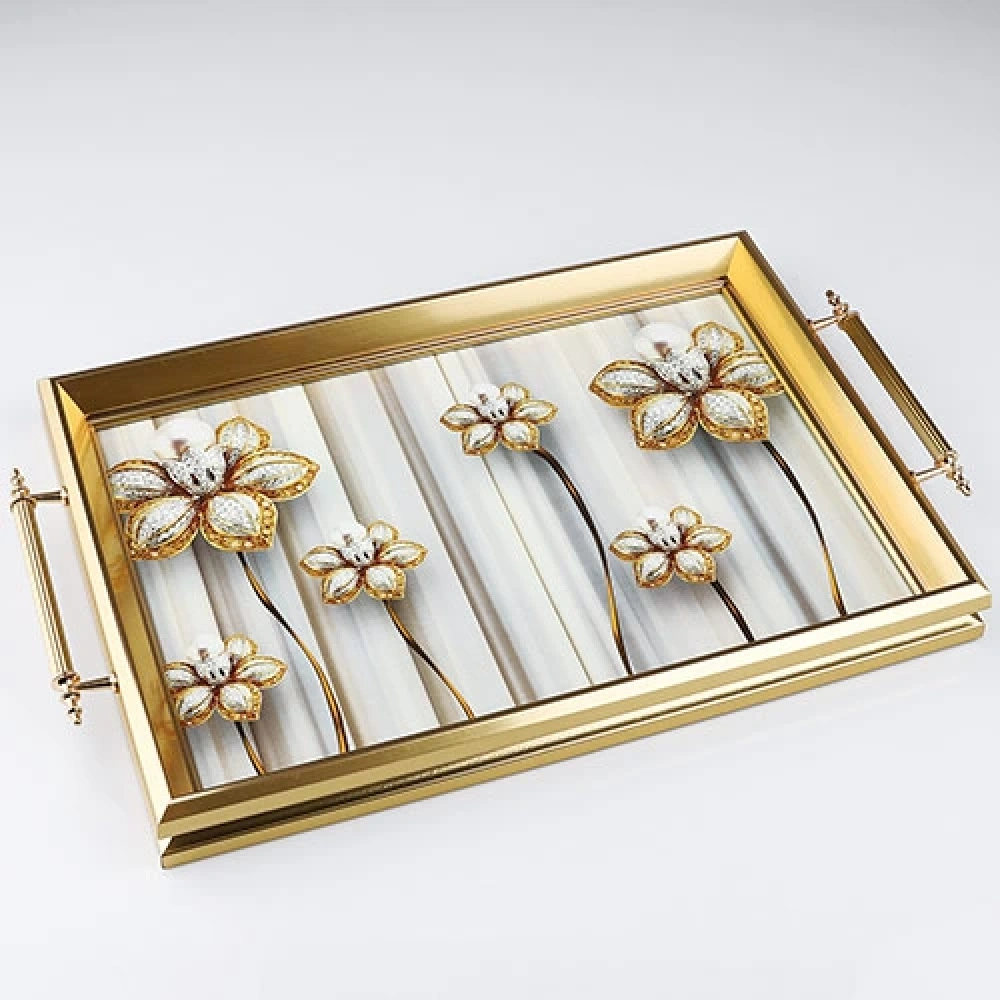 Ksv Tepsi Altın 50X31cm