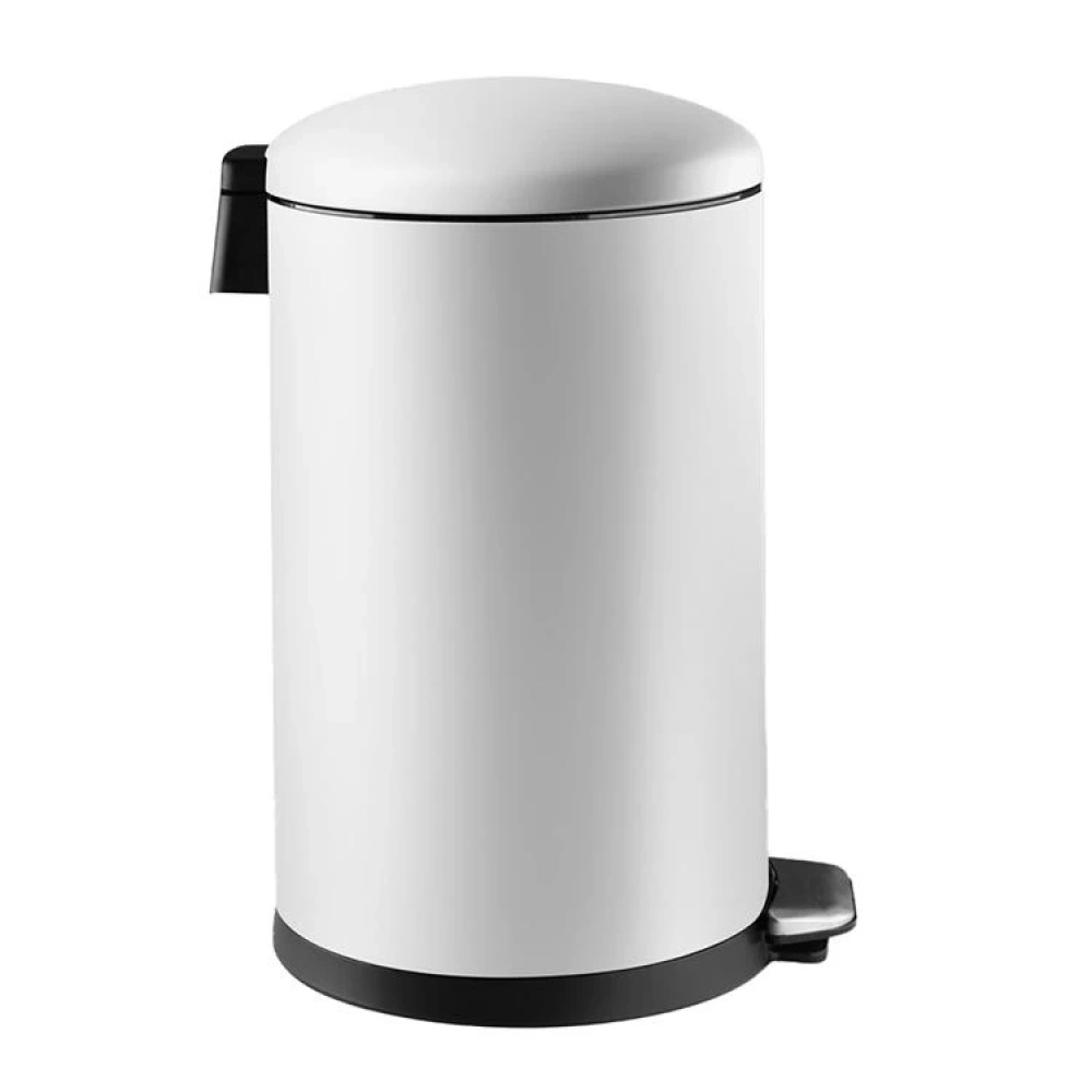 Ans 30lt Beyaz Bombe Kapaklı Çelik Çöp Kovas