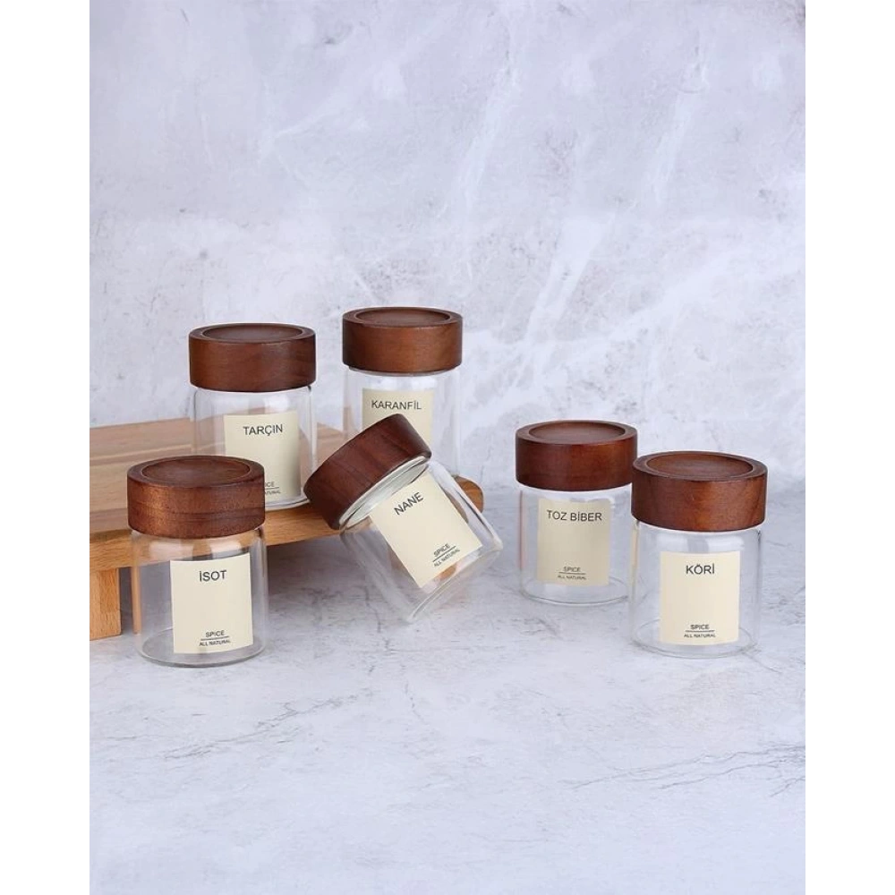 Mien 200cc 6lı Cam Baharat Seti