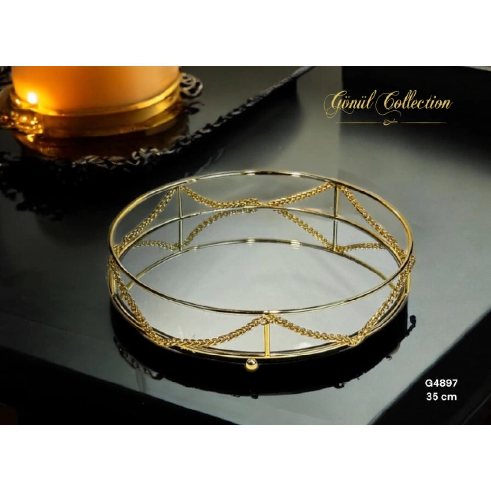 Gnl Aynalı Tepsi 35x35x6cm