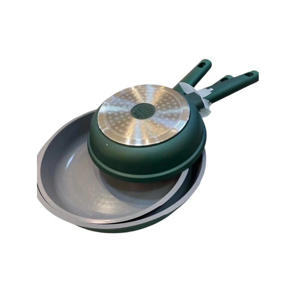 Oms 3 Parça Yeşil Seramik Tava Seti