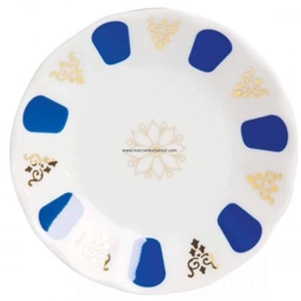 Por Mavi Acem Çay Tabak Porselen