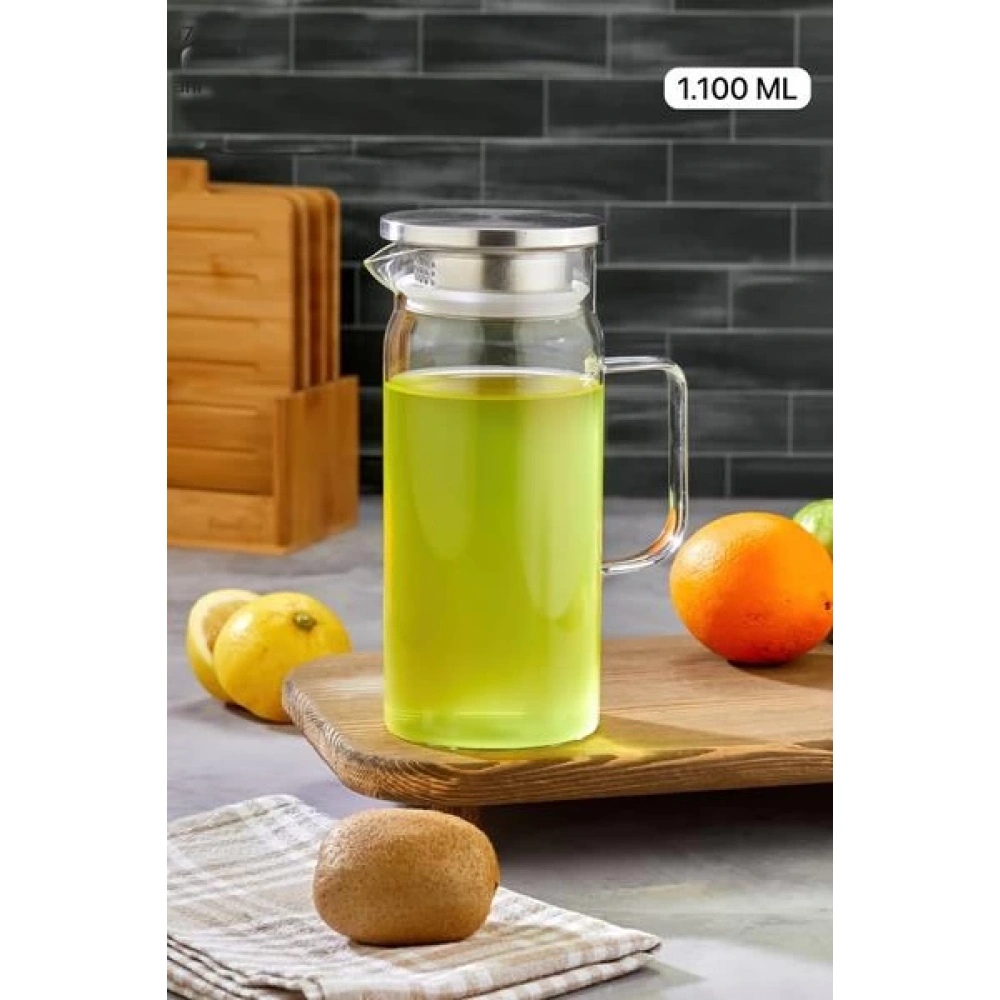 Cok Borosilikat Cam Sürahi 1100cc