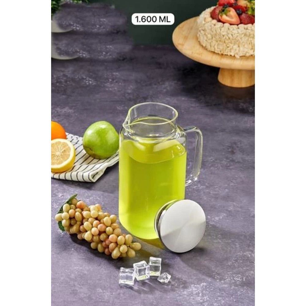Cok Borosilikat Cam Sürahi 1600cc