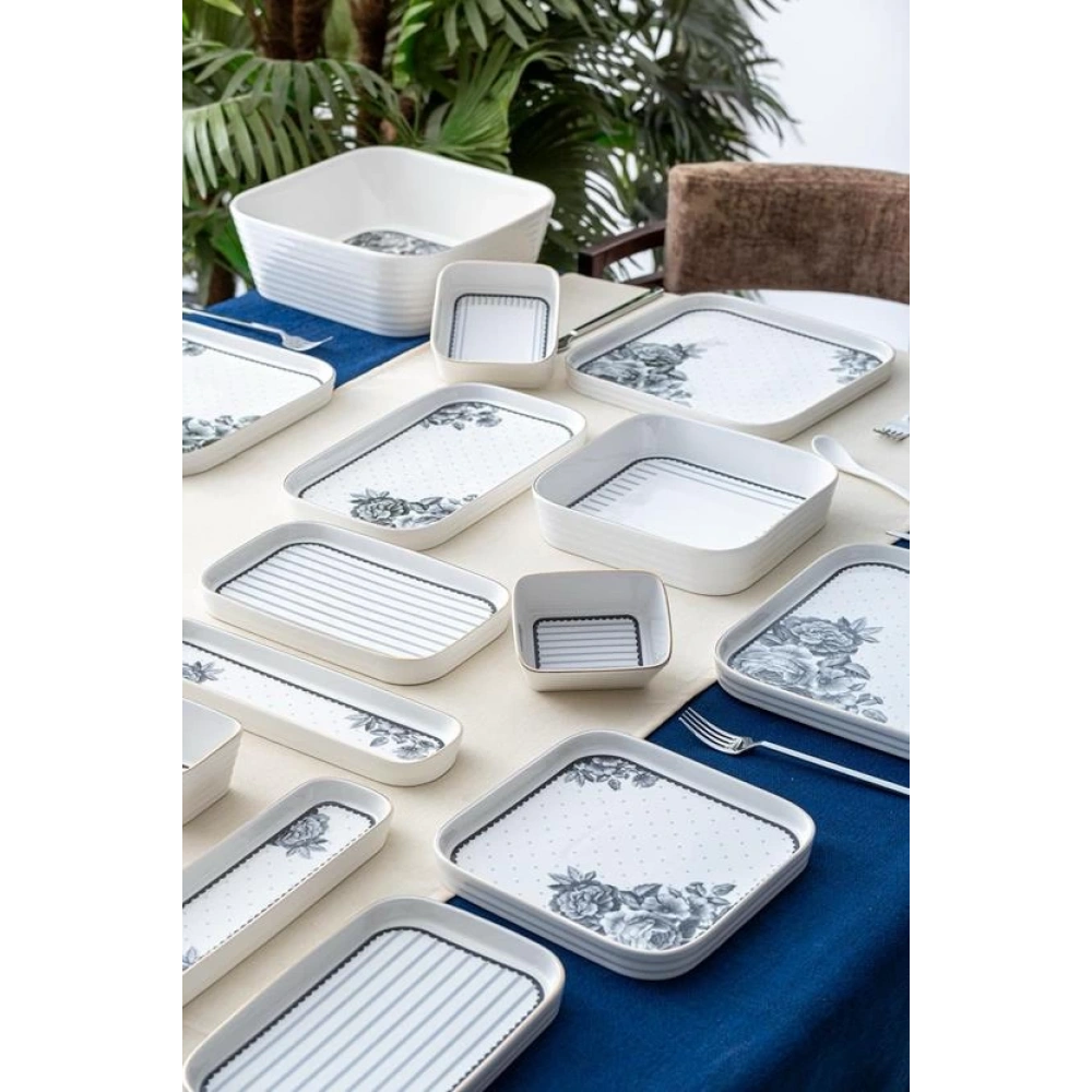 Acar Kare 45 Parça Yemek Seti