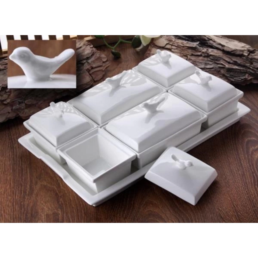 Gnl Porselen 6lı Kuşlu Kahvaltılık