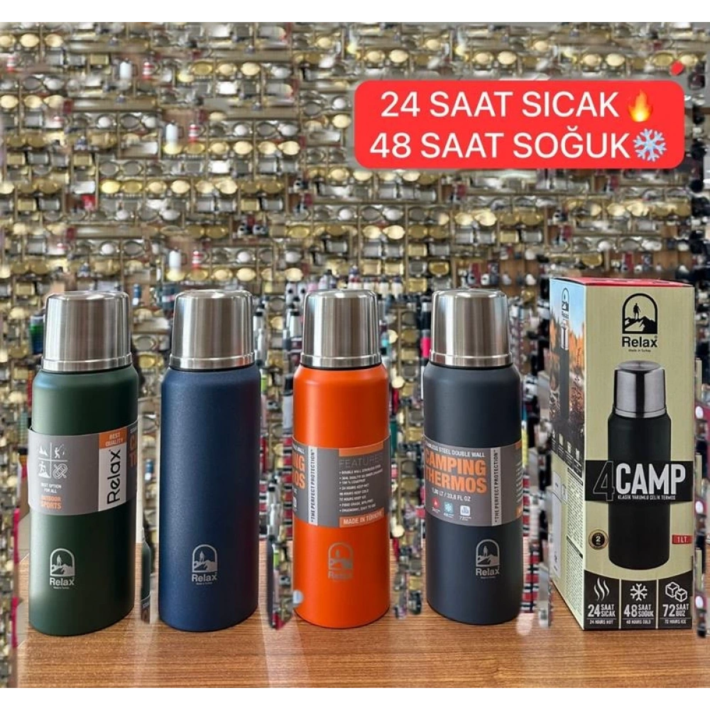 Cok Çelik 1 lt Kamp Termosu