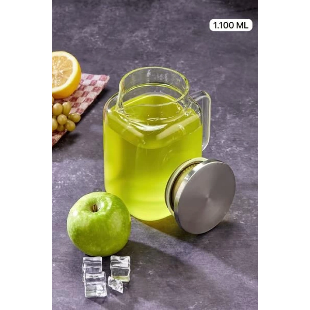 Cok Borosilikat Cam Sürahi 1100cc