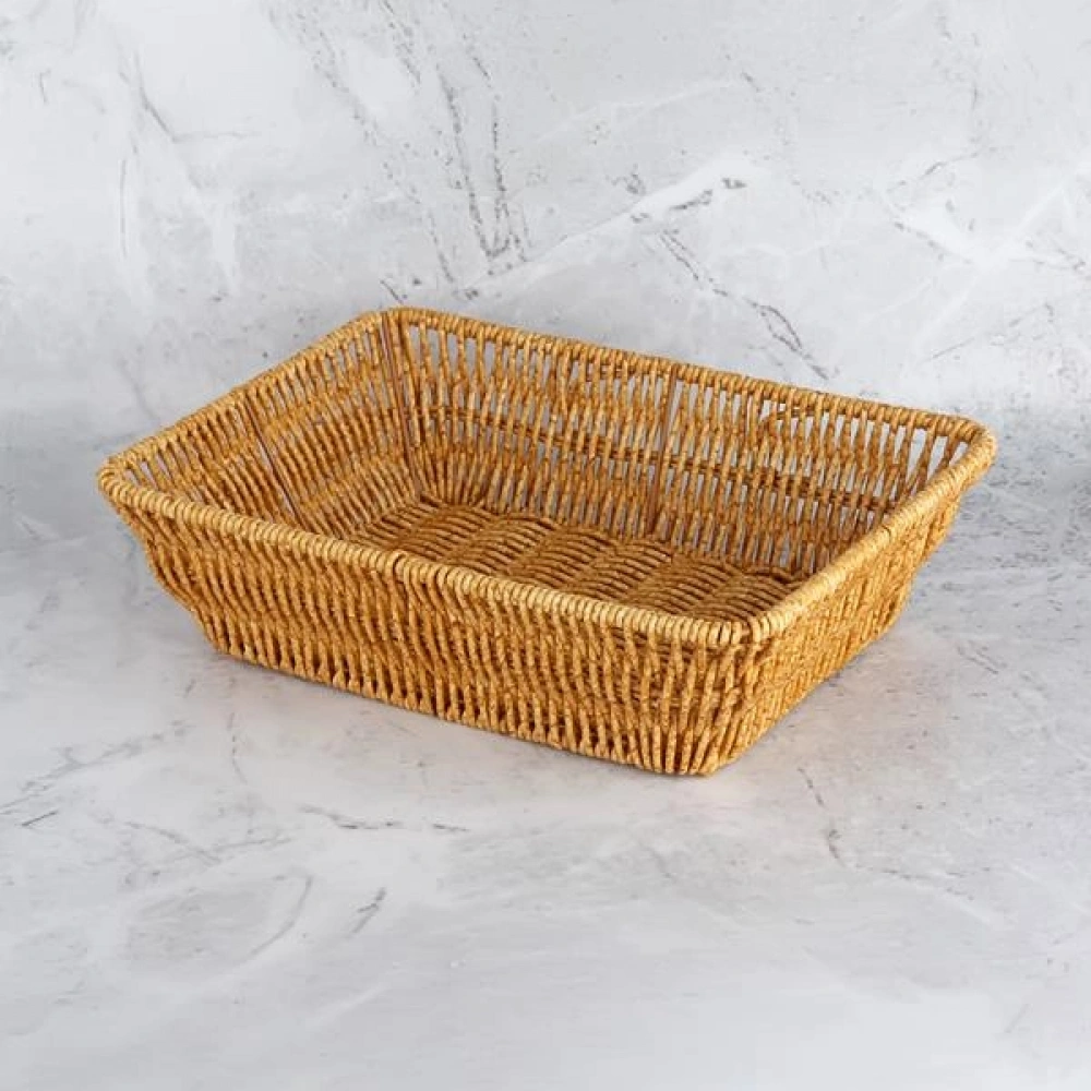 Mien Dikdörtgen Rattan Ekmek Sepeti