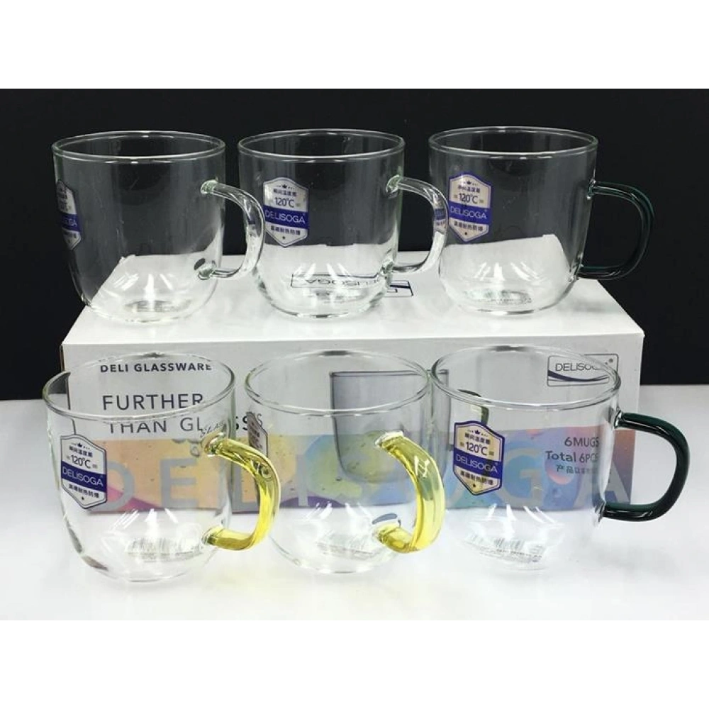 Ipk Renkli Kulplu Cam Kupa 450cc