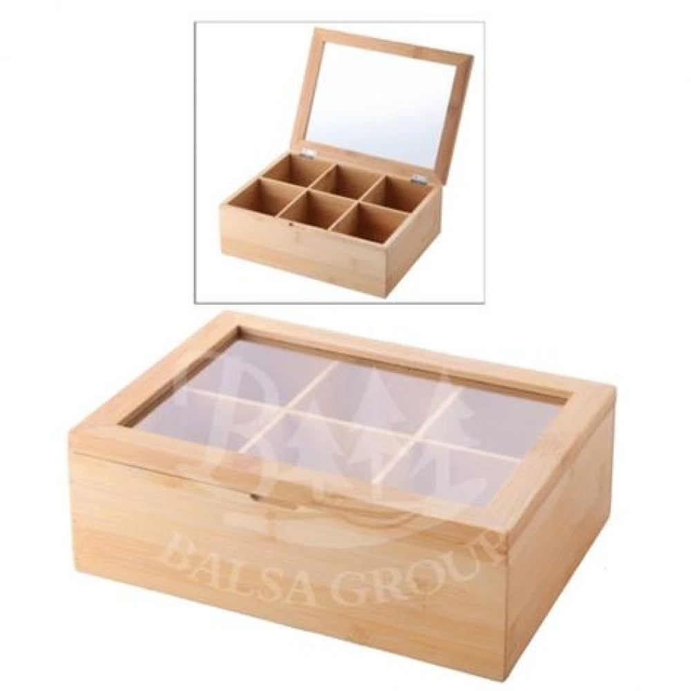 Bls 6 Bölmeli Çay Kutusu 19x25x9cm
