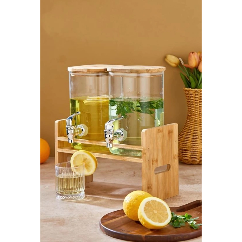 Cok 2li Borosilikat Cam Sebil