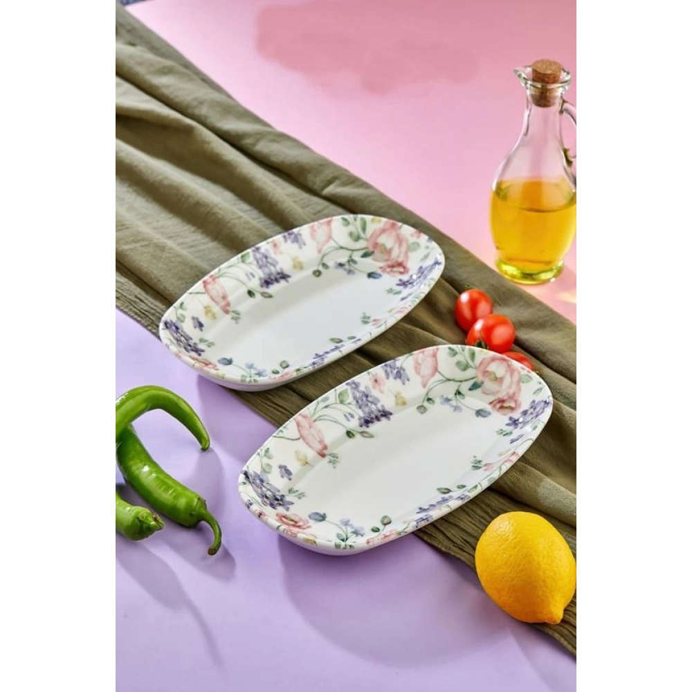 Cok Porselen 24cm 2li Kayık Tabak