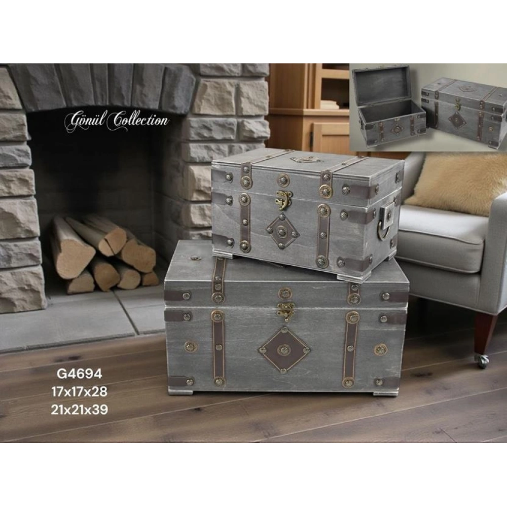 Gnl Ahşap Sandık 17x17x28cm